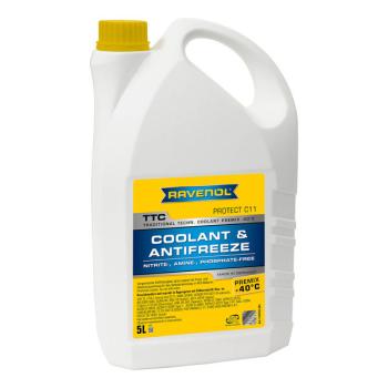 2 599 р. Антифриз RAVENOL TTC Protect C11 Premix (5л)  1410105-005-01-999  с доставкой в г. Майкоп. Увеличить фотографию 1