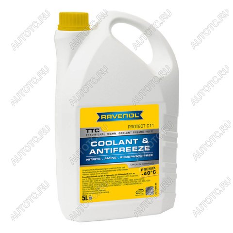 2 599 р. Антифриз RAVENOL TTC Protect C11 Premix (5л)  1410105-005-01-999  с доставкой в г. Майкоп