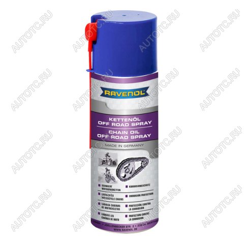 1 419 р. Смазка цепи RAVENOL Ketten-Spray Off-Road (0.4)  1360303-400-05-000  с доставкой в г. Майкоп