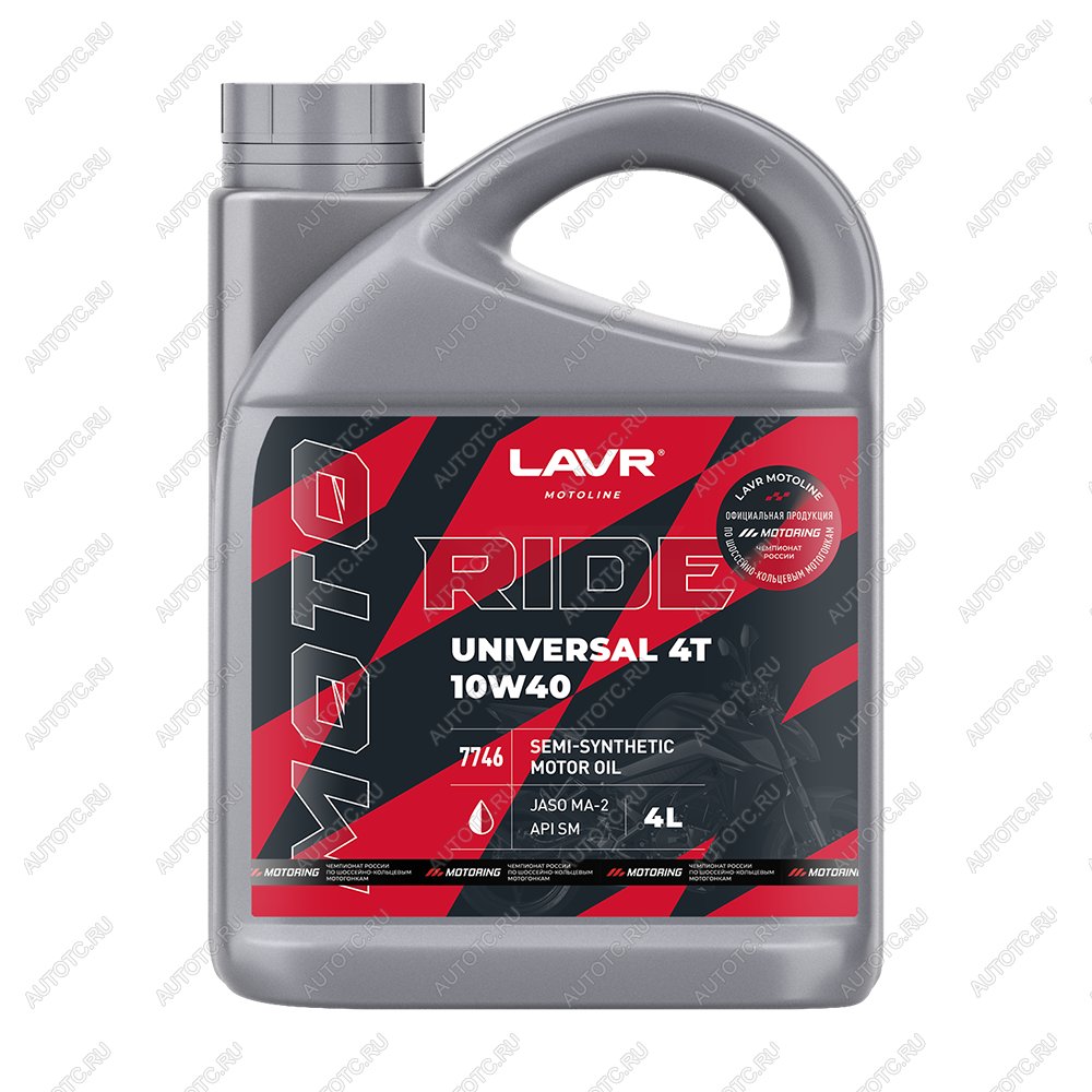 2 699 р. Моторное масло LAVR MOTO RIDE UNIVERSAL 4Т 10W40 SM 4л  ln7746  с доставкой в г. Майкоп