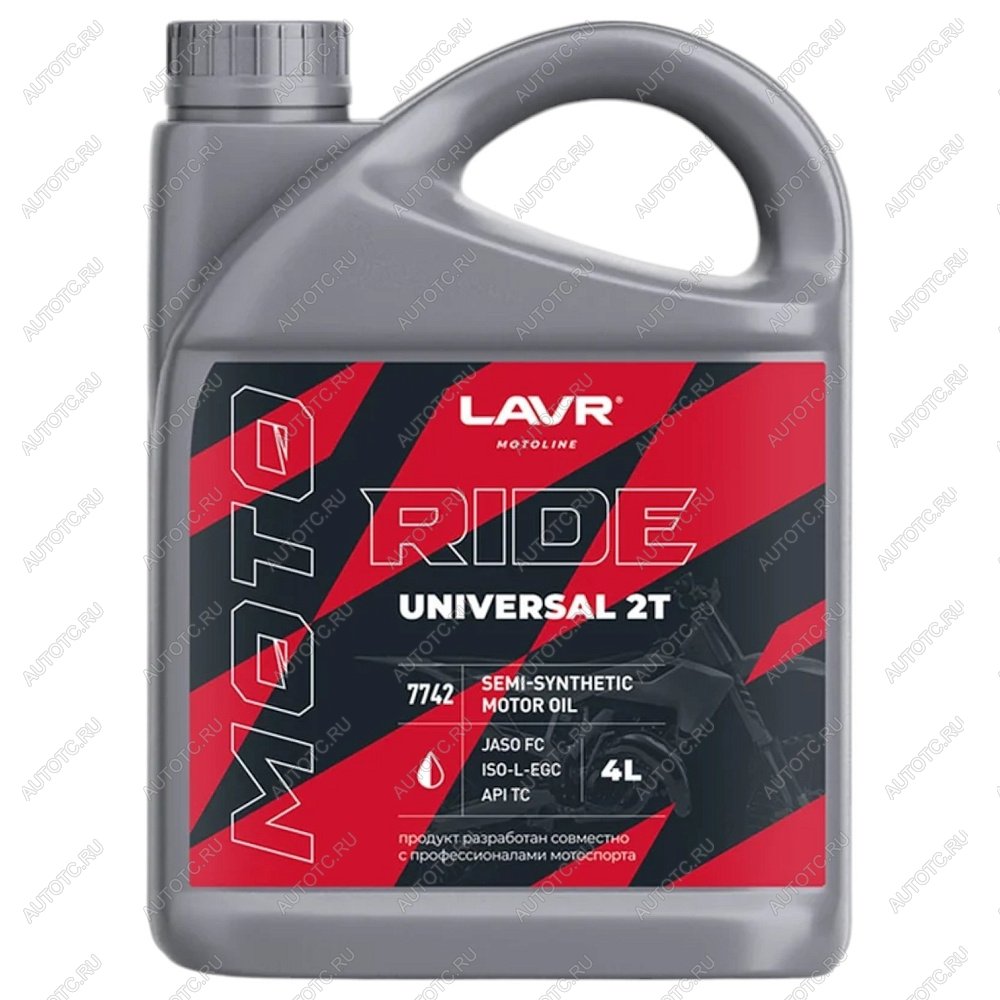 2 899 р. Моторное масло LAVR MOTO RIDE UNIVERSAL 2Т FC 4л  ln7742  с доставкой в г. Майкоп