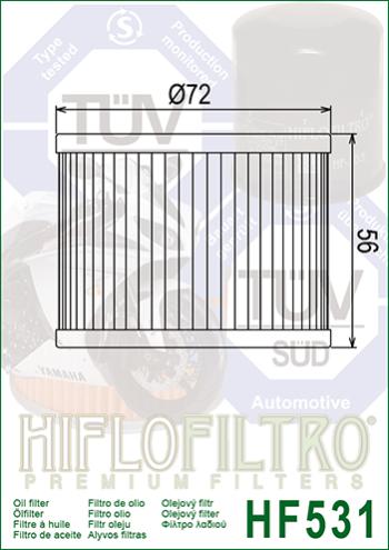 739 р. Масляный Фильтр HIFLO HF531  hf531  с доставкой в г. Майкоп. Увеличить фотографию 2