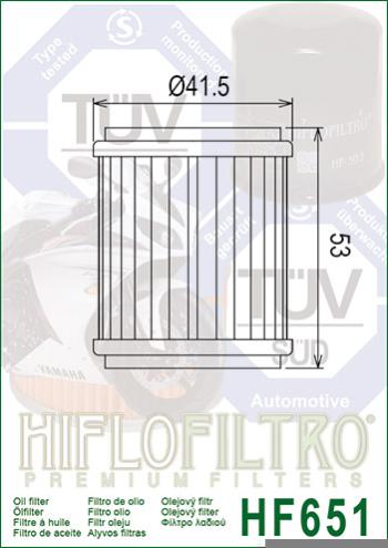 569 р. Масляный Фильтр HIFLO HF651  hf651  с доставкой в г. Майкоп. Увеличить фотографию 2
