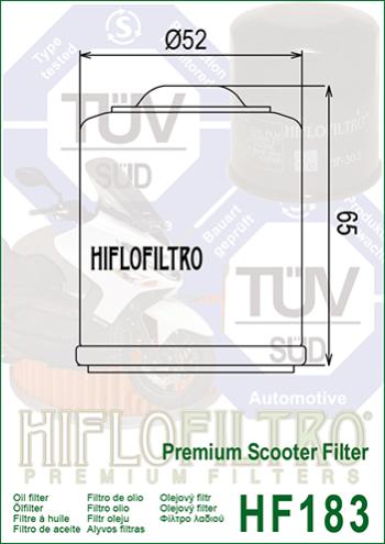 529 р. Масляный Фильтр HIFLO HF183  hf183  с доставкой в г. Майкоп. Увеличить фотографию 2