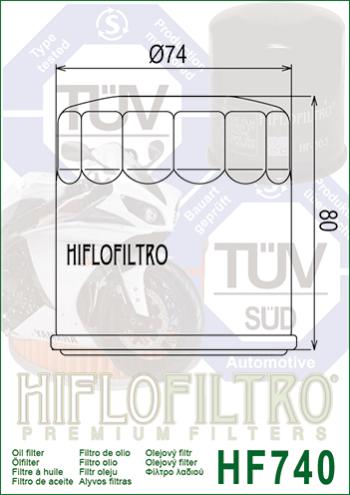 1 019 р. Масляный Фильтр HIFLO HF740  hf740  с доставкой в г. Майкоп. Увеличить фотографию 2