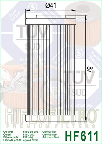 599 р. Масляный Фильтр HIFLO HF611  hf611  с доставкой в г. Майкоп. Увеличить фотографию 2