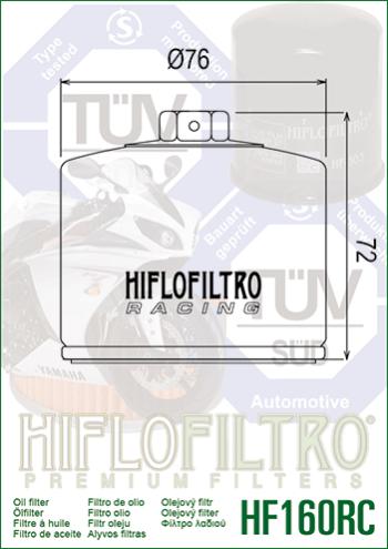 1 489 р. Масляный Фильтр HIFLO HF160RC  hf160rc  с доставкой в г. Майкоп. Увеличить фотографию 2