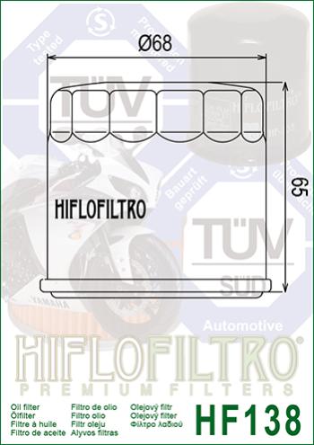 1 279 р. Масляный Фильтр HIFLO HF138C  hf138c  с доставкой в г. Майкоп. Увеличить фотографию 2