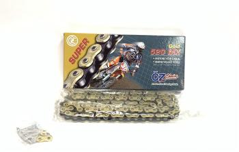 10 949 р. Цепь привода CZ Chains 520 MX Gold -120 Без сальников  520mx-120  с доставкой в г. Майкоп. Увеличить фотографию 1