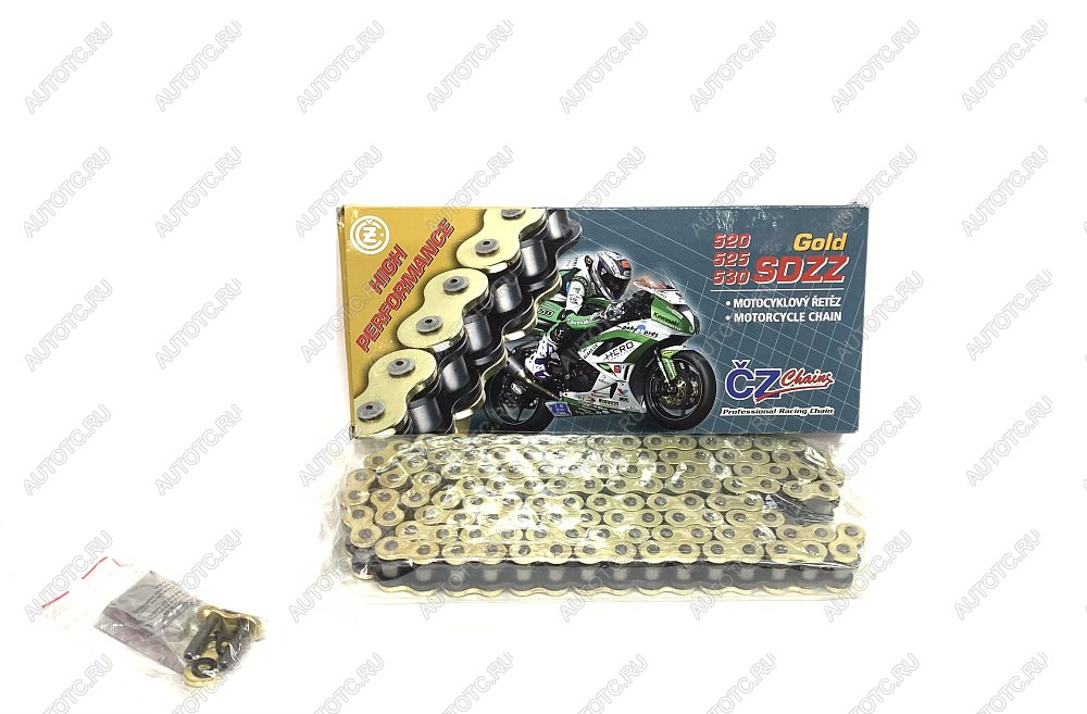 17 999 р. Цепь привода CZ Chains 520 SDZZ Gold X-Ring - 116 Усиленная  520sdzz-116  с доставкой в г. Майкоп