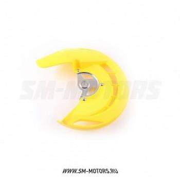 2 899 р. Защита переднего тормозного диска Suzuki RMZ250450 07-15  SM-PARTS желтая  010263-185-6586  с доставкой в г. Майкоп. Увеличить фотографию 1