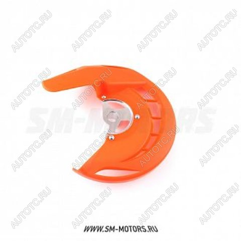 2 299 р. Защита переднего тормозного диска KTM EXCEXCFSXSXF 03-15  SM-PARTS оранжевая  010263-185-7827  с доставкой в г. Майкоп