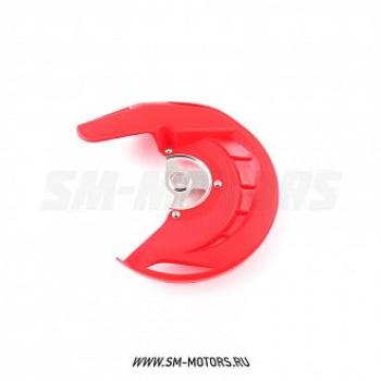 2 899 р. Защита переднего тормозного диска Honda CR125250 04-07 CRF250450250X450X 04-15  SM-PARTS красная  010263-185-6145  с доставкой в г. Майкоп. Увеличить фотографию 1