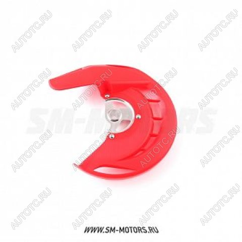 2 899 р. Защита переднего тормозного диска Honda CR125250 04-07 CRF250450250X450X 04-15  SM-PARTS красная  010263-185-6145  с доставкой в г. Майкоп
