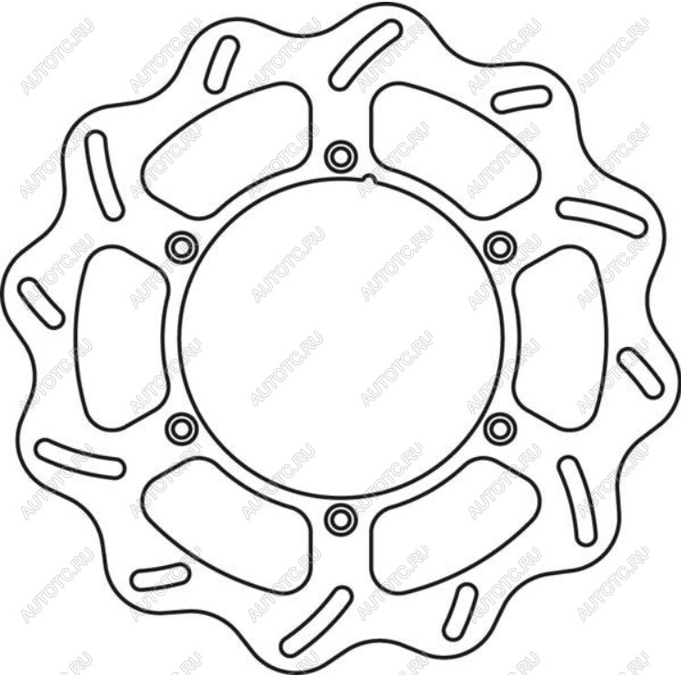7 299 р. Тормозной диск передний Yamaha YZ125250 01-16, YZ250F 01-15, YZ450F 03-15 GoldFren  1301f1  с доставкой в г. Майкоп