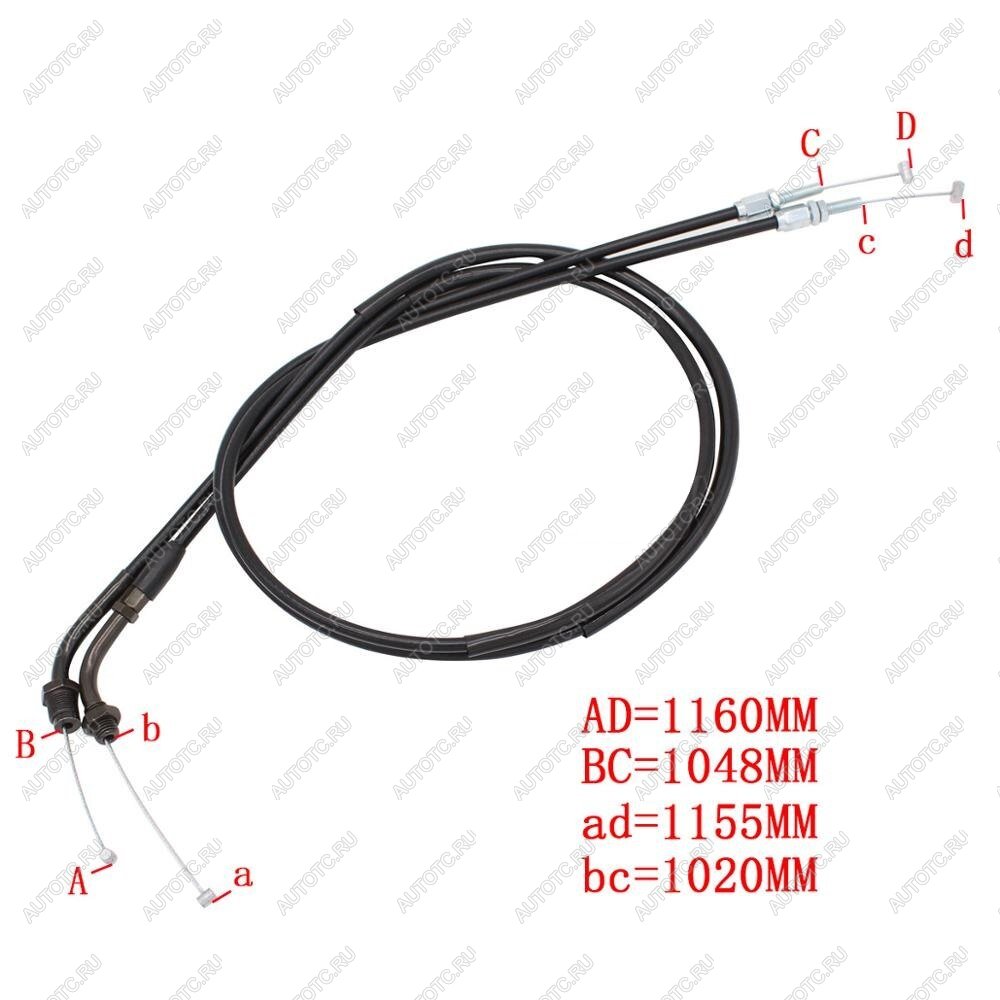 2 119 р. Тросик газа для мотоцикла Honda Steed 400600, VT750VT400, VF250VF750  пм-00023989  с доставкой в г. Майкоп