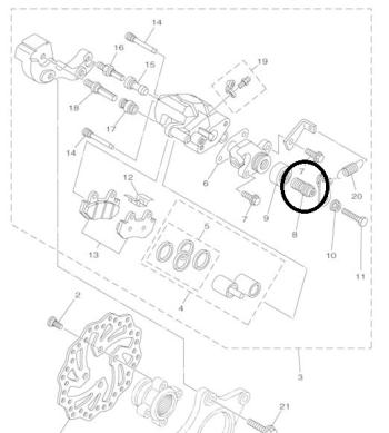 1 399 р. Ось суппорта Yamaha 5TG-25978-00 Оригинал  пм-00021738  с доставкой в г. Майкоп. Увеличить фотографию 1