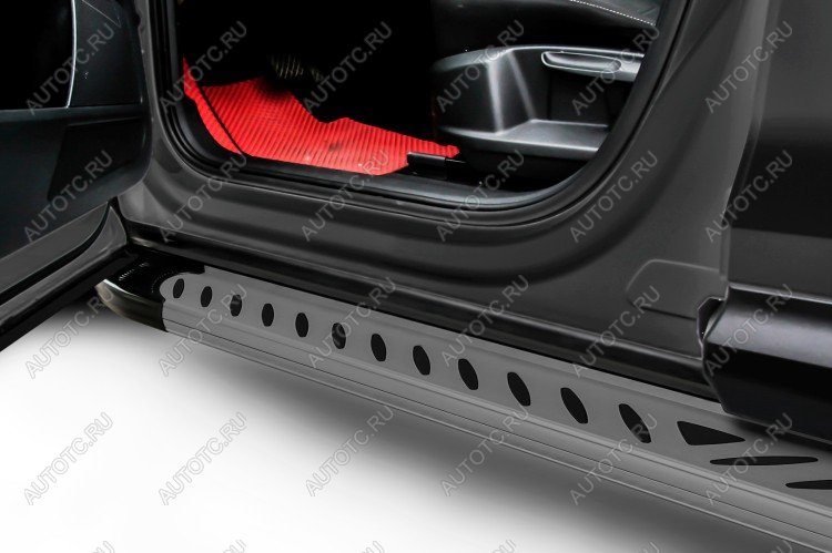 21 999 р. Пороги алюминиевые Elite SLITKOFF  Geely Tugella  FY11,HPBA4 (2019-2025) дорестайлинг, рестайлинг (Grafit)  с доставкой в г. Майкоп