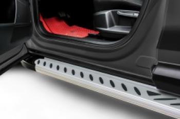Пороги алюминиевые Elite SLITKOFF INFINITI JX35 - QX60  L50 (Silver)