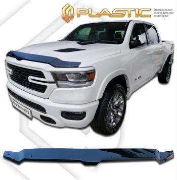 2 369 р. Дефлектор капота CA-Plastiс  RAM 1500TRX  DT (2019-2024) Crew Cab Short Box (серия Classic черный)  с доставкой в г. Майкоп. Увеличить фотографию 2