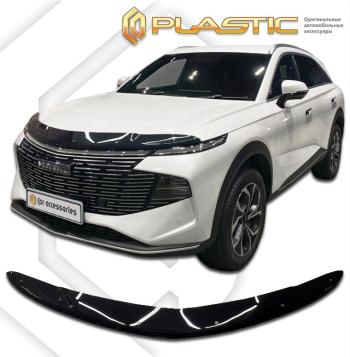 1 999 р. Дефлектор капота CA-Plastiс Haval F7 (2024-2025) (серия Classic черный)  с доставкой в г. Майкоп. Увеличить фотографию 2