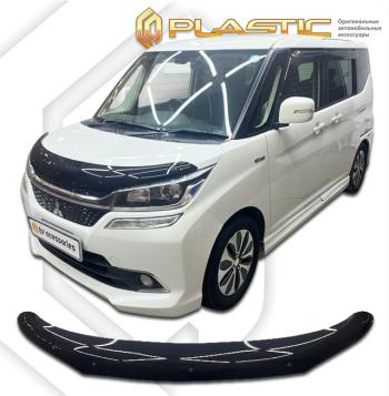 2 079 р. Дефлектор капота (к. Custom) CA-Plastiс Mitsubishi Delica D:2 2 (2015-2025) (серия Classic черный)  с доставкой в г. Майкоп. Увеличить фотографию 2