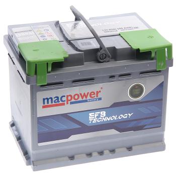 13 699 р. Аккумулятор MACPOWER EFB 60Ач обратная полярность MACPOWER 6ст60(0) smf5632052(56318)  с доставкой в г. Майкоп. Увеличить фотографию 1