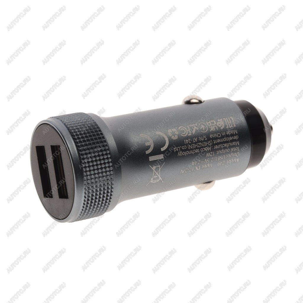 248 р. Устройство зарядное в прикуриватель 2USB 12V HOCO HOCO z49 серый HOCO z49 серый  с доставкой в г. Майкоп