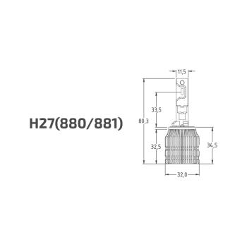 2 889 р. Лампа светодиодная 12V H27 PGJ13 бокс (2шт.) MTF MTF lan27k6  с доставкой в г. Майкоп. Увеличить фотографию 6