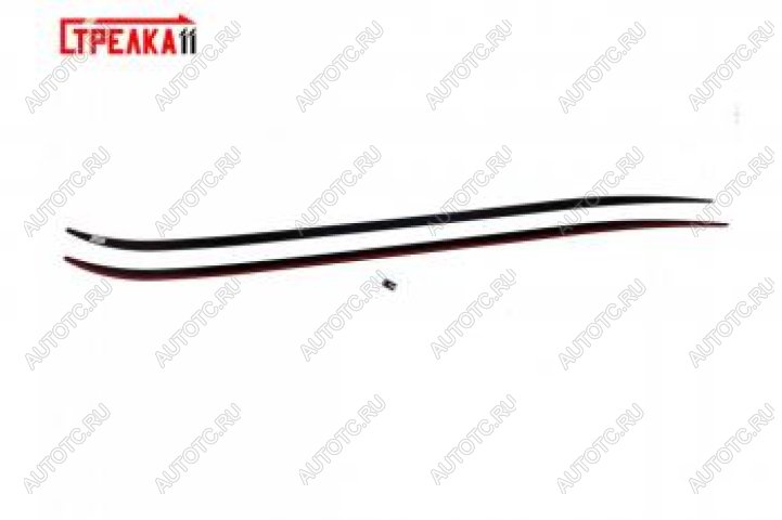 1 699 р. Водостоки лобового стекла Стрелка 11 Toyota Camry XV55 1-ый рестайлинг (2014-2017) (черные)  с доставкой в г. Майкоп