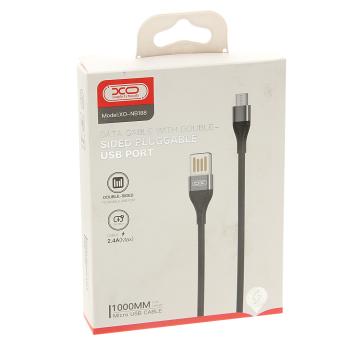 299 р. Кабель USB Type C 1м серый XO XO nb188 gray  с доставкой в г. Майкоп. Увеличить фотографию 2