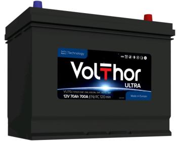 13 599 р. Аккумулятор VOLTHOR EFB 70Ач обратная полярность VOLTHOR 6ст70(0) 57029 d26  с доставкой в г. Майкоп. Увеличить фотографию 1