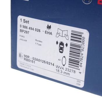 2 699 р. Колодки тормозные передние (4шт.) BOSCH Ford Mondeo Mk3,B4Y дорестайлинг, седан (2000-2003)  с доставкой в г. Майкоп. Увеличить фотографию 3