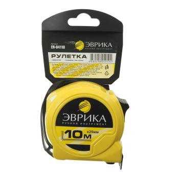 549 р. Рулетка 10м 20мм пластиковый корпус с фиксатором ЭВРИКА ЭВРИКА er-04110 ЭВРИКА er-04110  с доставкой в г. Майкоп. Увеличить фотографию 1