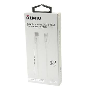 459 р. Кабель iPhone (5-)-USB Type C 1м белый OLMIO OLMIO olm-041666 OLMIO olm-041666  с доставкой в г. Майкоп. Увеличить фотографию 2