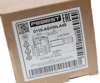 7 349 р. ШРУС наружный TOYOTA Camry (V50) комплект FEBEST FEBEST 0110asv50la48 FEBEST 0110asv50la48  с доставкой в г. Майкоп. Увеличить фотографию 4
