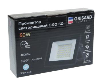 469 р. Светильник светодиодный 220V 50W 6500K черный GRISARD ELECTRIC GRISARD ELECTRIC gre-004-0002 GRISARD ELECTRIC gre-004-0002  с доставкой в г. Майкоп. Увеличить фотографию 5