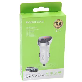 479 р. Устройство зарядное в прикуриватель 2USB 12V белое BOROFONE BOROFONE bz15 white BOROFONE bz15 white  с доставкой в г. Майкоп. Увеличить фотографию 3