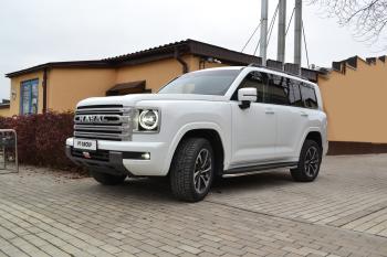 14 099 р. Защита порогов PT GROUP с окантовкой Ø38мм (НПС) HAVAL H9 2024- Haval H9 (2024-2025)  с доставкой в г. Майкоп. Увеличить фотографию 5