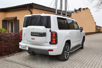 34 299 р. Защита порогов PT GROUP с алюминиевой площадкой Ø51мм(НПС) CHANGAN HUNTER Plus 2023- Haval H9 (2024-2025)  с доставкой в г. Майкоп. Увеличить фотографию 3