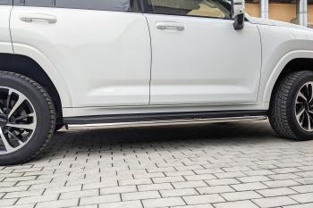 34 299 р. Защита порогов PT GROUP с алюминиевой площадкой Ø51мм(НПС) CHANGAN HUNTER Plus 2023- Haval H9 (2024-2025)  с доставкой в г. Майкоп. Увеличить фотографию 4