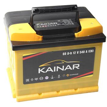 8 199 р. Аккумулятор KAINAR 60Ач обратная полярность, низкий KAINAR 6ст60(0)  с доставкой в г. Майкоп. Увеличить фотографию 1