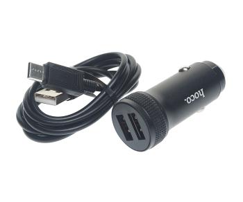 253 р. Устройство зарядное в прикуриватель 2USB 12V кабель USB Type C HOCO HOCO z49 black  с доставкой в г. Майкоп. Увеличить фотографию 1