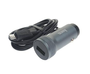 499 р. Устройство зарядное в прикуриватель 1USB 12V HOCO HOCO z49a grey  с доставкой в г. Майкоп. Увеличить фотографию 1