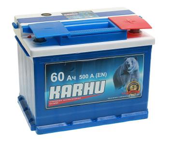 6 399 р. Аккумулятор KARHU 60Ач обратная полярность KARHU 6ст60(0)  с доставкой в г. Майкоп. Увеличить фотографию 1