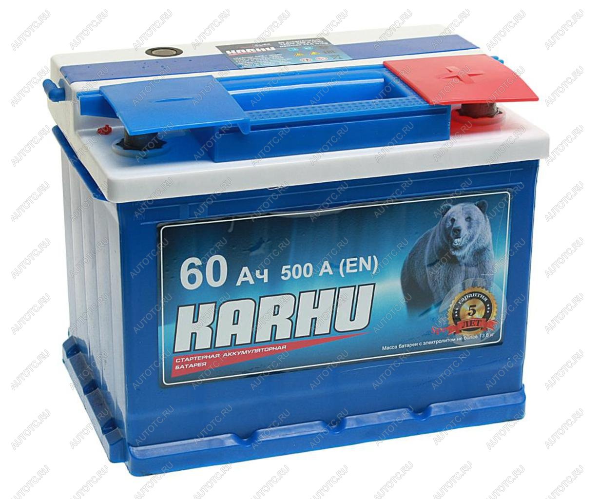 6 399 р. Аккумулятор KARHU 60Ач обратная полярность KARHU 6ст60(0)  с доставкой в г. Майкоп