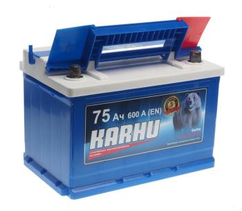 8 999 р. Аккумулятор KARHU 75Ач обратная полярность KARHU 6ст75(0)  с доставкой в г. Майкоп. Увеличить фотографию 2