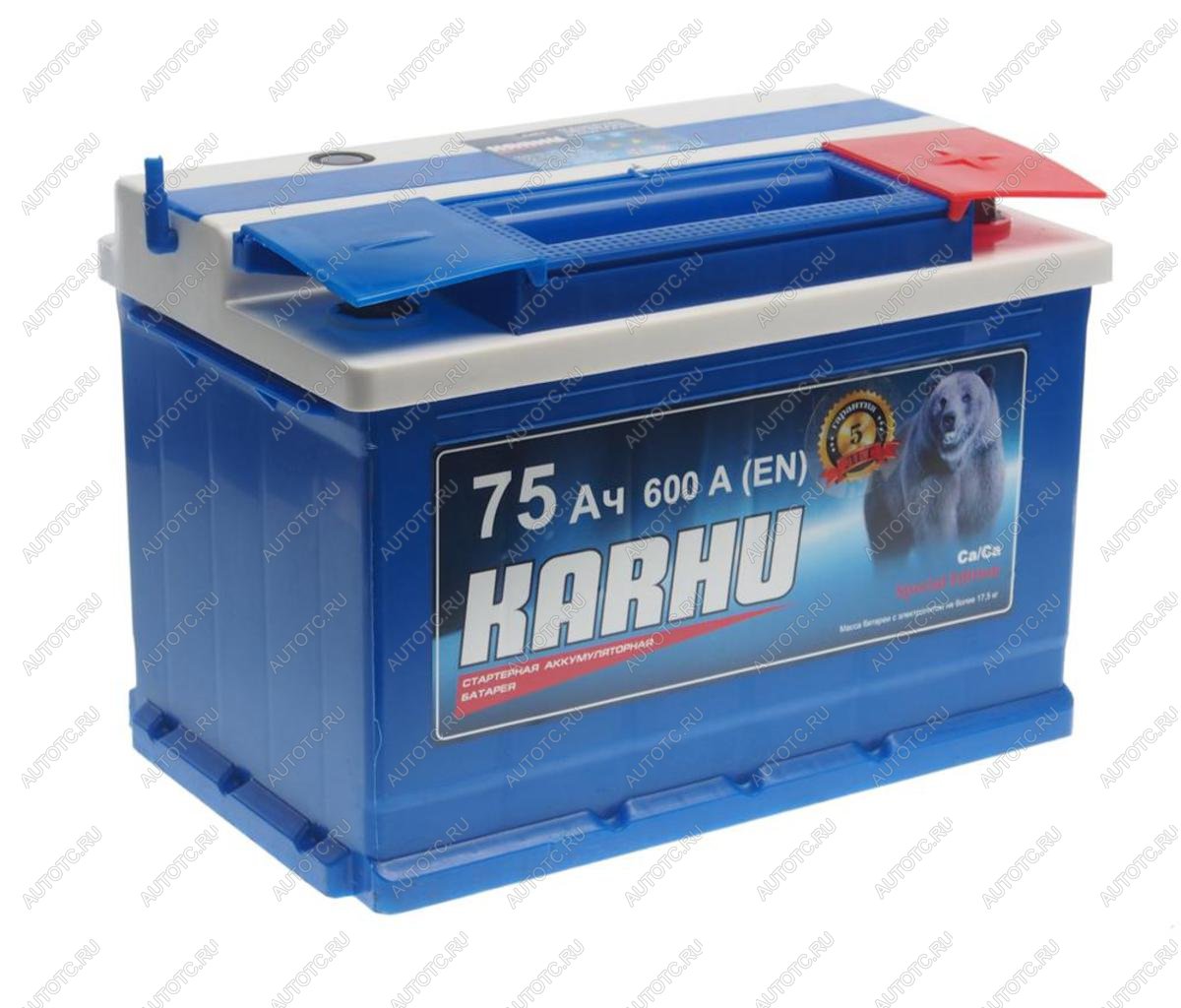 8 999 р. Аккумулятор KARHU 75Ач обратная полярность KARHU 6ст75(0)  с доставкой в г. Майкоп