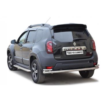 9 799 р. Защита ЗАДН. БАМПЕРА   «Труба  с уголками», d63,5    КРАШ.                Renault  DUSTER    1891 к  с доставкой в г. Майкоп. Увеличить фотографию 1