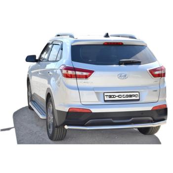 8 799 р. Защита ЗАДН. БАМПЕРА  «Труба.» d63,5     Hyundai CRETA   КРАШ  2046 к  с доставкой в г. Майкоп. Увеличить фотографию 1